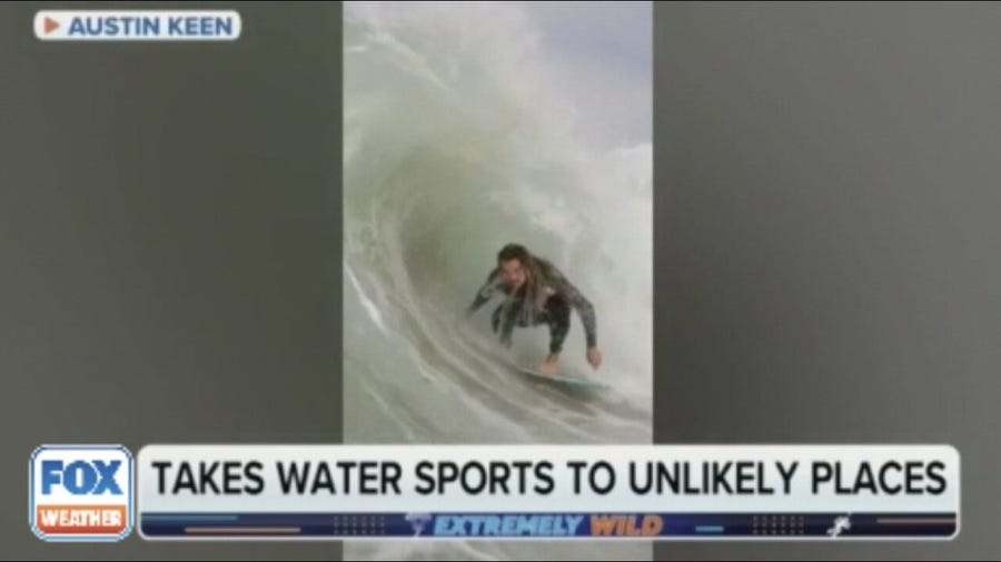 World champion skimboarder shows off his water skills on FOX Weather Wild
