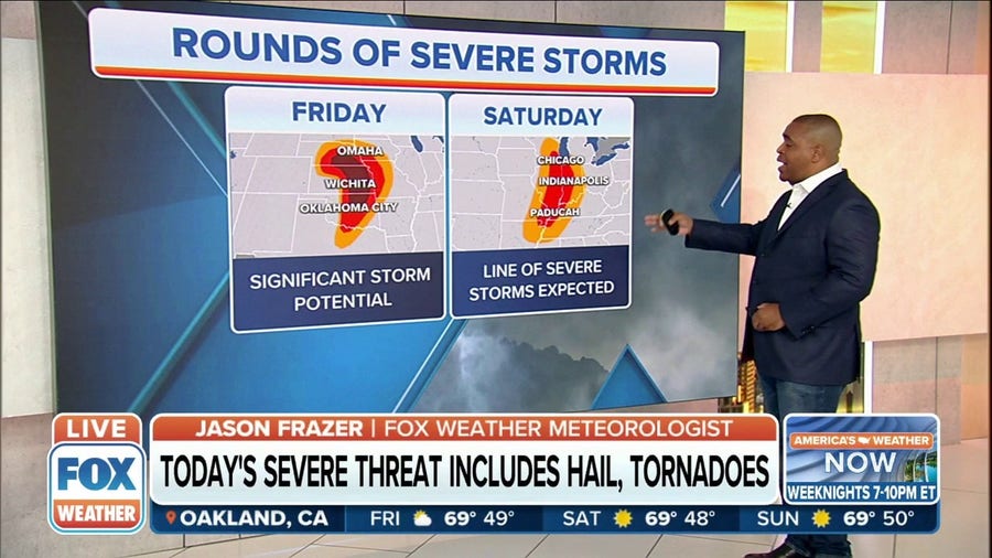 Severe storms packing strong tornadoes, large hail, damaging winds threaten Central US
