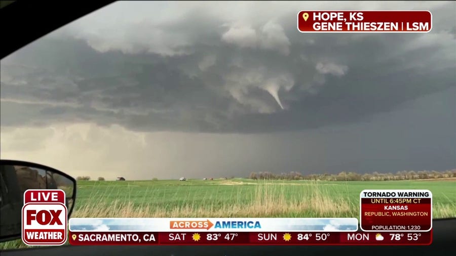 Storm Chasers capture funnel cloud forming live on FOX Weather