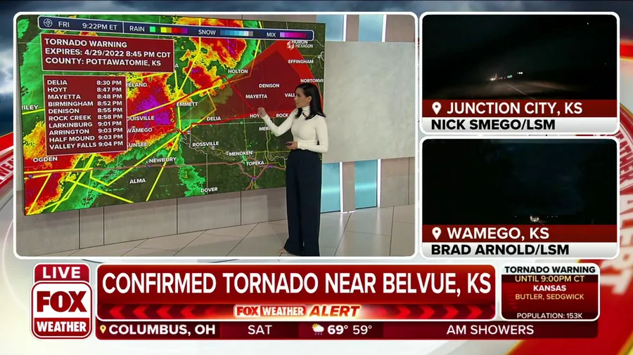Confirmed Tornado near Belvue, Kansas