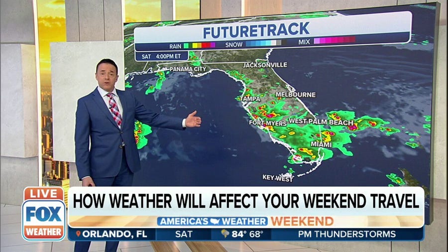 How will weather affect your weekend travel?