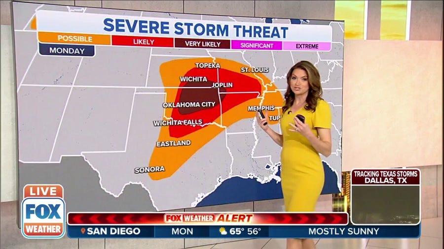 Potent system of severe storms with EF-2 or stronger tornadoes threatens Central US