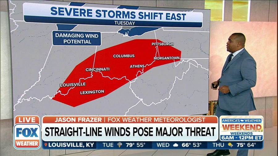 Strong, straight-line winds pose major threat from severe storms in Ohio Valley