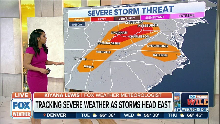 Severe storms threaten Ohio Valley on Tuesday