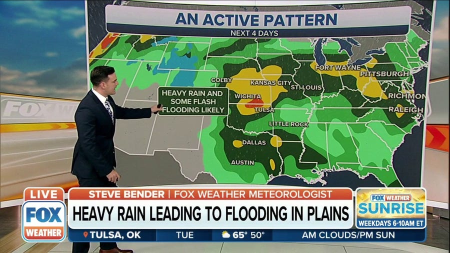 Heavy rain across Central US could trigger areas of flooding