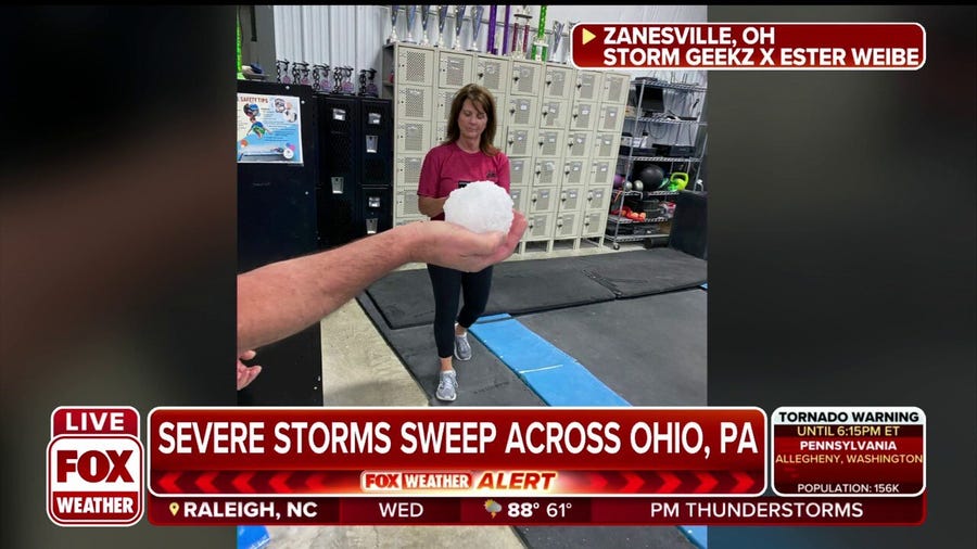 Storm produces possible baseball-sized hail in Ohio
