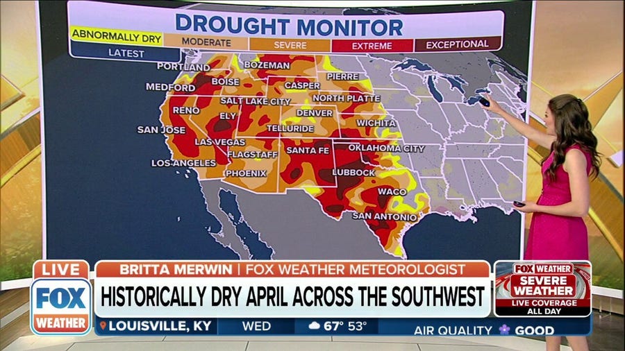 April was historically dry month across the Southwest