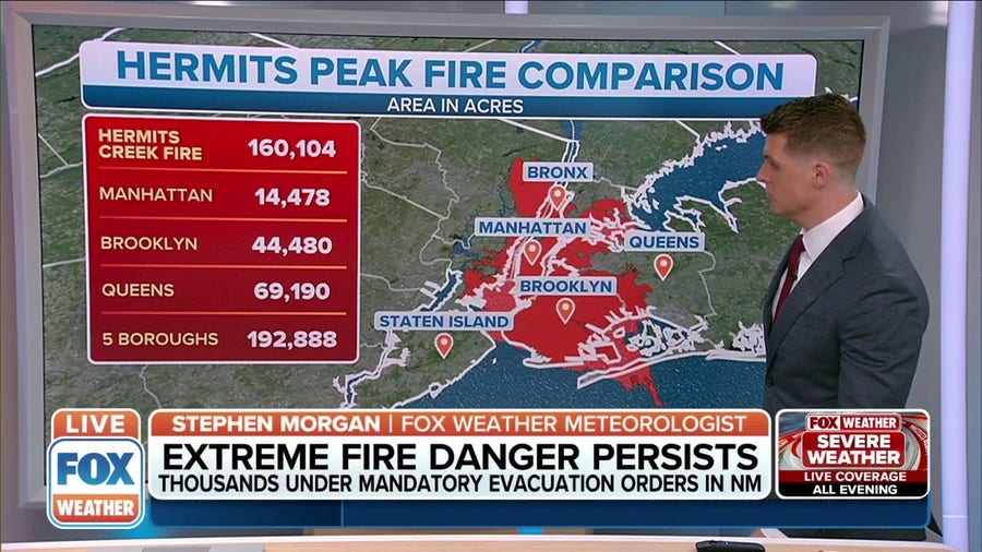New Mexico wildfire almost as big as NYC