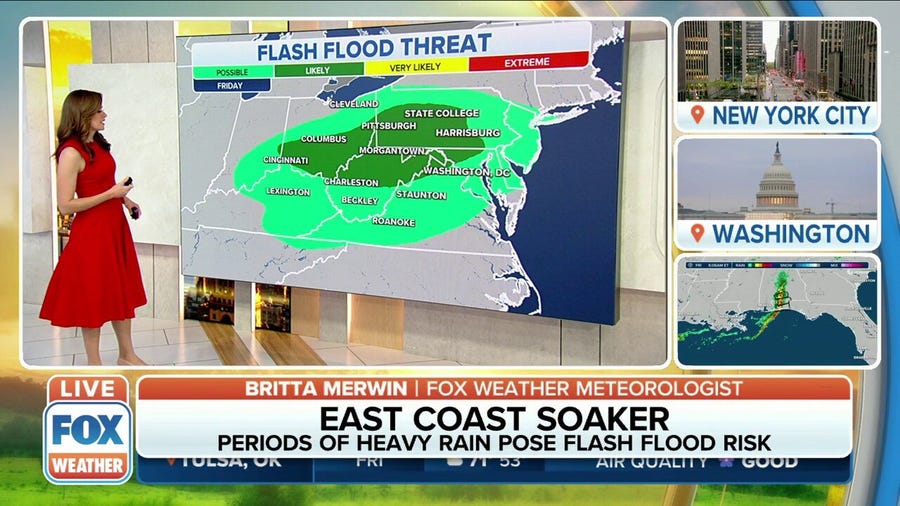 Mother's Day weekend to be East Coast soaker as heavy rain is expected