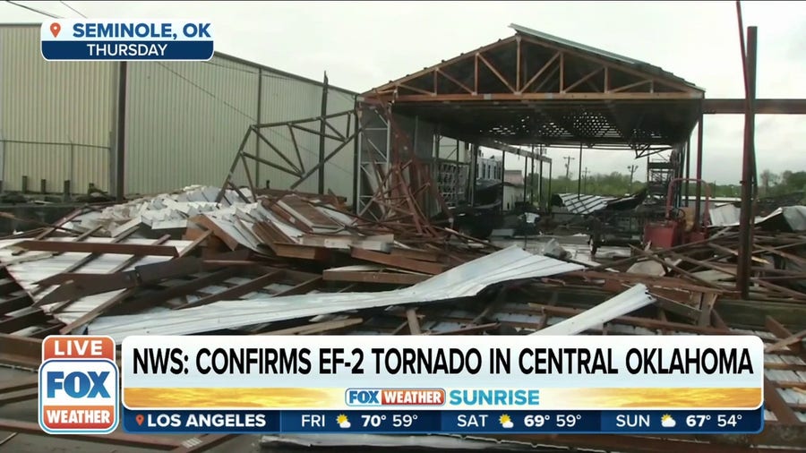 NWS confirms EF-2 tornado hit Seminole, Oklahoma