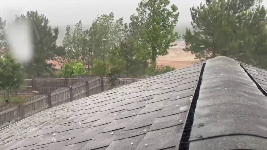 Watch: Hail bounces off North Carolina home during storm
