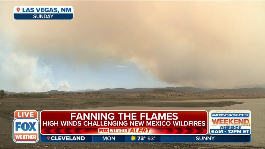 High winds challenging containment efforts of potentially historic NM wildfire