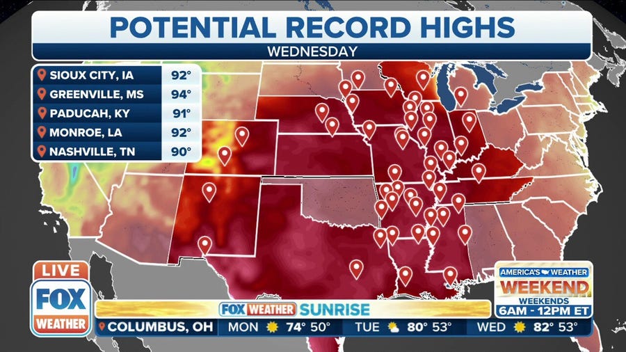Nearly 200 daily high temperature records in jeopardy as heat wave expands
