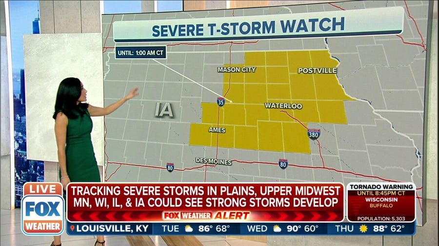 Severe Thunderstorm Watches remain in Iowa overnight