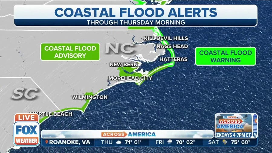 Coastal Flood Warnings still in effect for parts of Mid-Atlantic