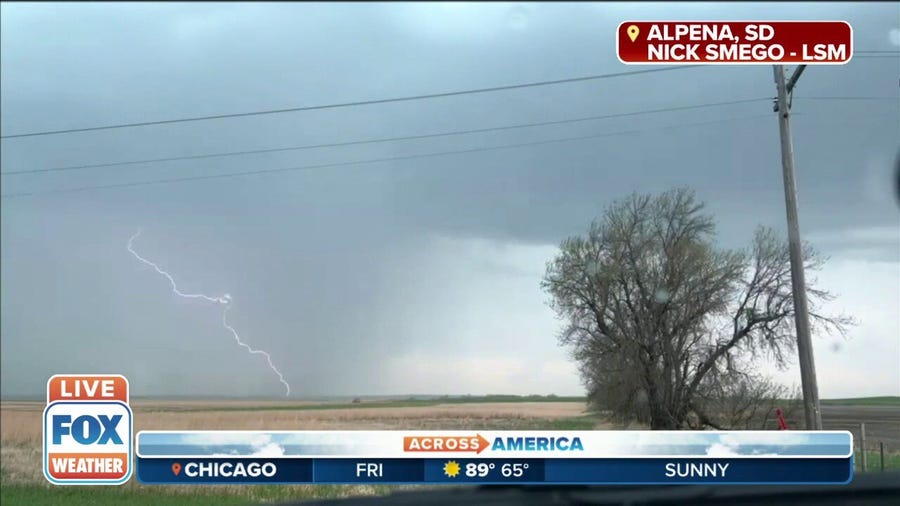 Storm video: Lightning flashes over southeastern South Dakota