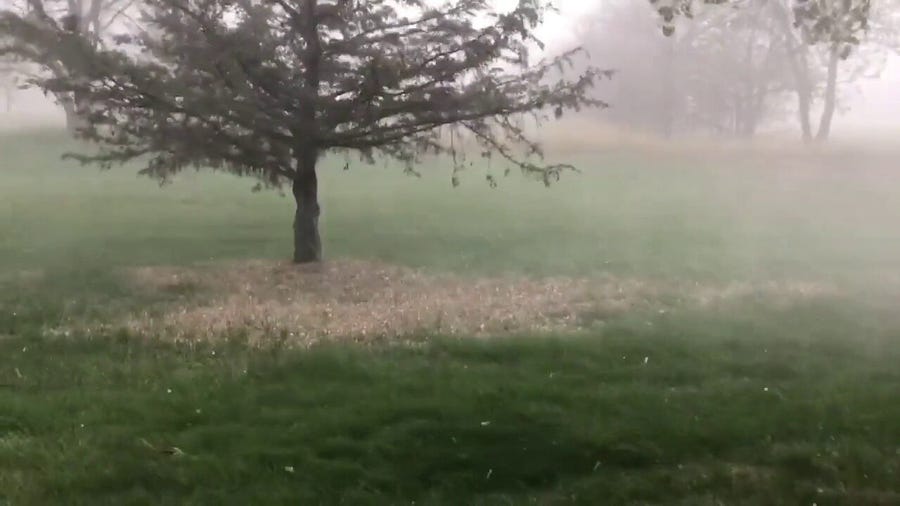 Watch: Large hail hits Hastings, Nebraska