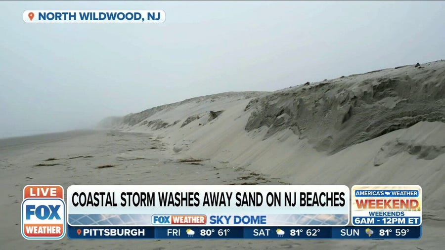 Coastal storm washes away sand on NJ beaches, could delay season openings