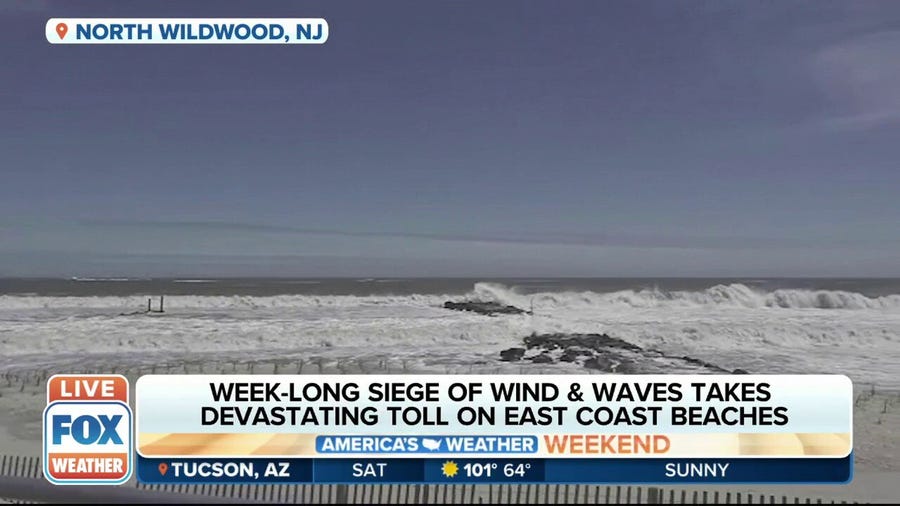 Coastal storm takes huge bites out of Jersey Shore beaches