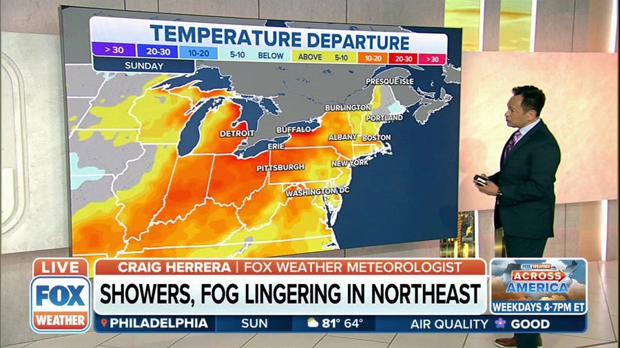 Northeast to feel relief from the heat, humidity this week