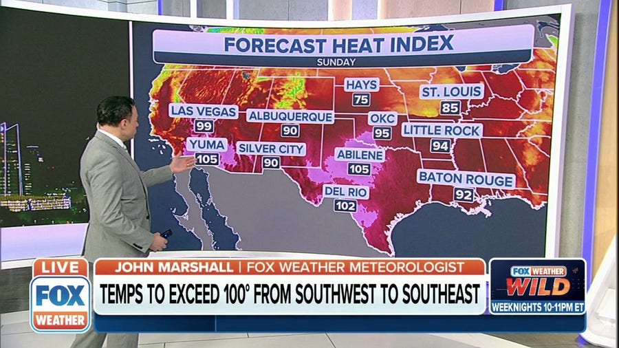 More record heat expected from the Southwest to Southeast this week