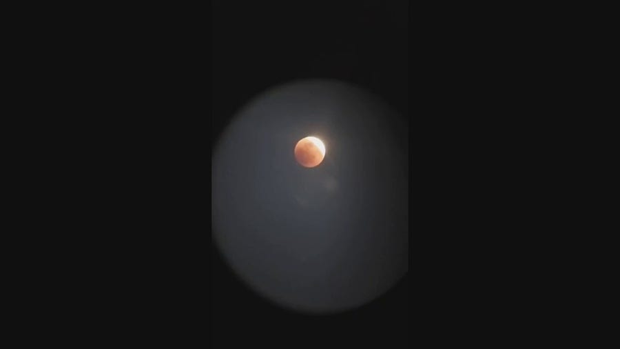 Total lunar eclipse seen in sky above California