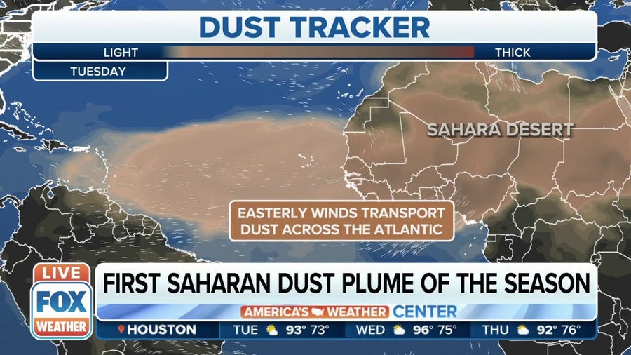 Saharan dust plume rolls off Africa, will likely reach US by weekend