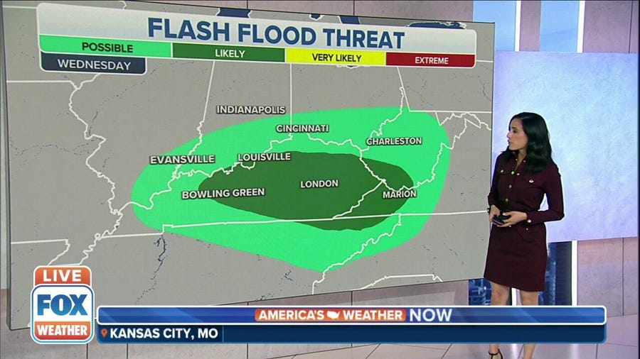 Heavy rain may result in flooding for central US