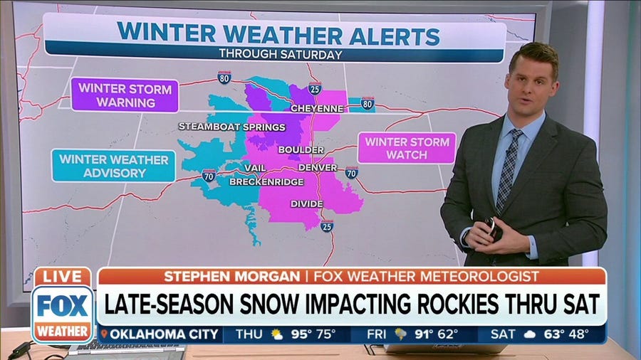 Rockies look at late-season snowstorm, temperatures to plummet