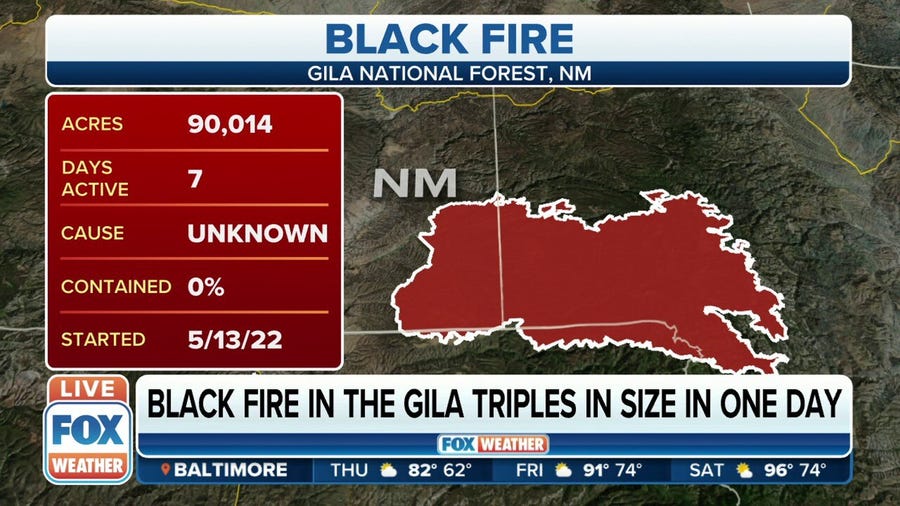 The Black Fire triples in size in one day growing over 90K acres