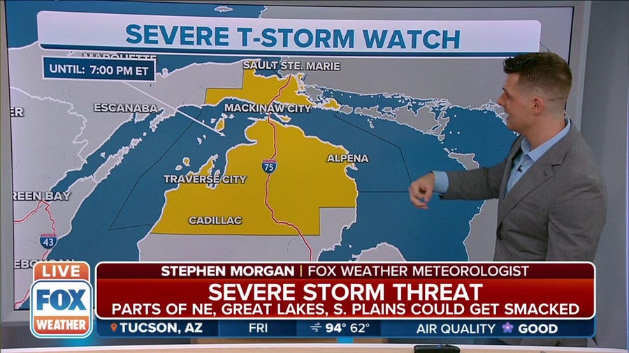 Severe Thunderstorm Watch issued for parts of Michigan