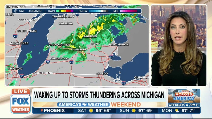 Michigan wakes up to storm thundering across state on Saturday