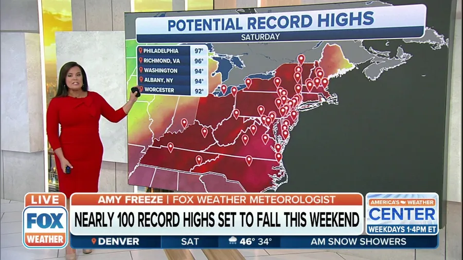 Nearly 100 record highs set to fall this weekend