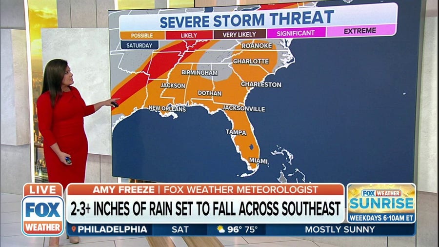 Soaking rain could lead to nuisance flooding across Southeast