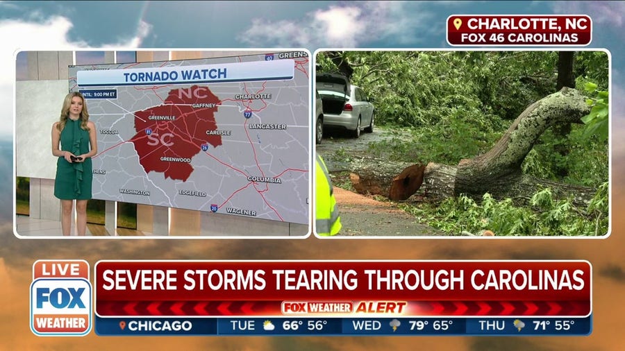 Tornado Watch issued for parts of North Carolina and South Carolina