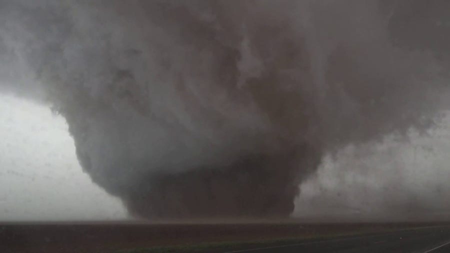 Massive wedge tornado touches down in Morton, TX