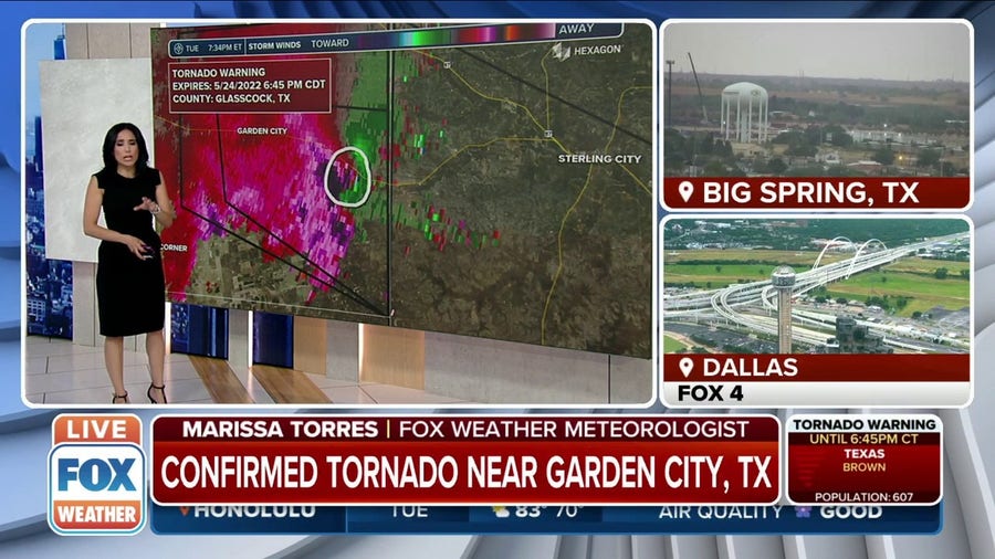 Tornado confirmed near Garden City, Texas