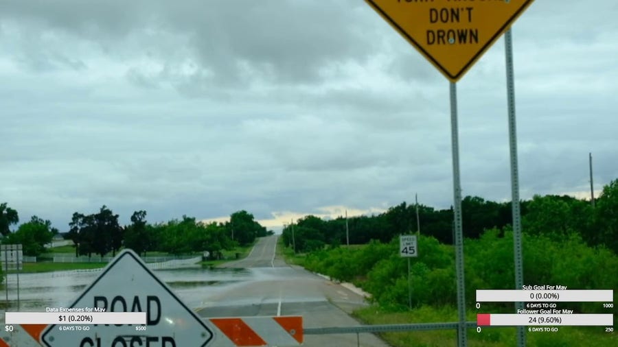 Driver ignores 'turn around don't drown' sign