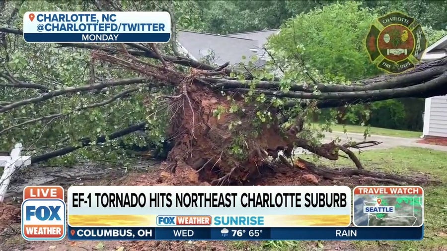 EF-1 tornado hit Charlotte, NC suburb on Monday