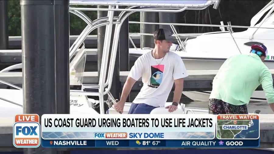 U.S. Coast Guard urging boaters to use life jackets