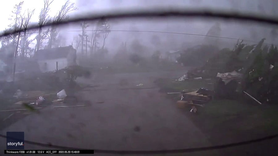 Dash cam shows EF-3 tornado pass through Gaylord, Michigan