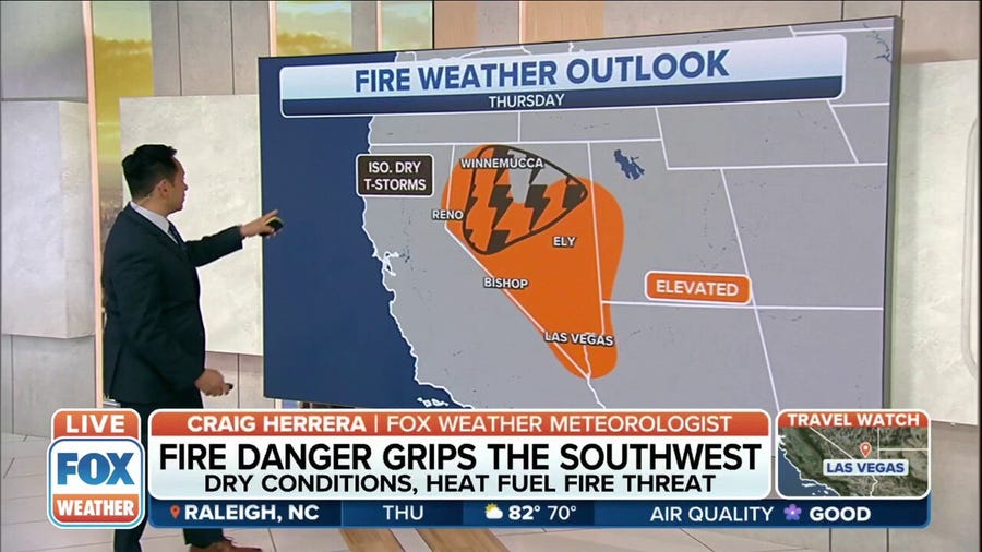 Dry conditions, heat fueling fire threat in the Southwest