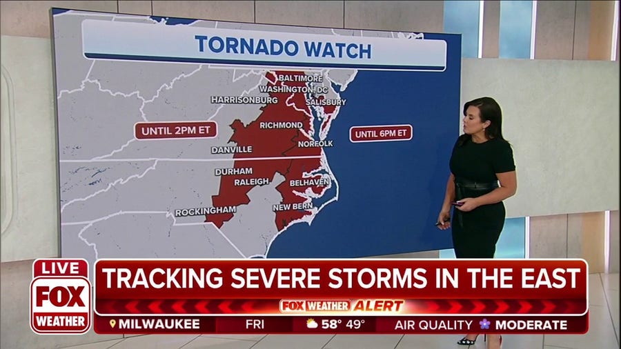 Tornado Watch expands in parts of the Mid-Atlantic