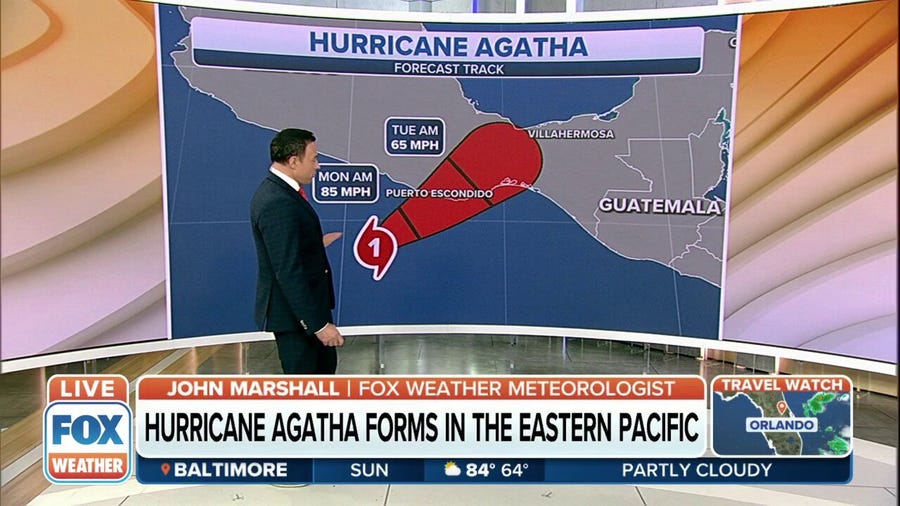 Hurricane Agatha forms in the Eastern Pacific