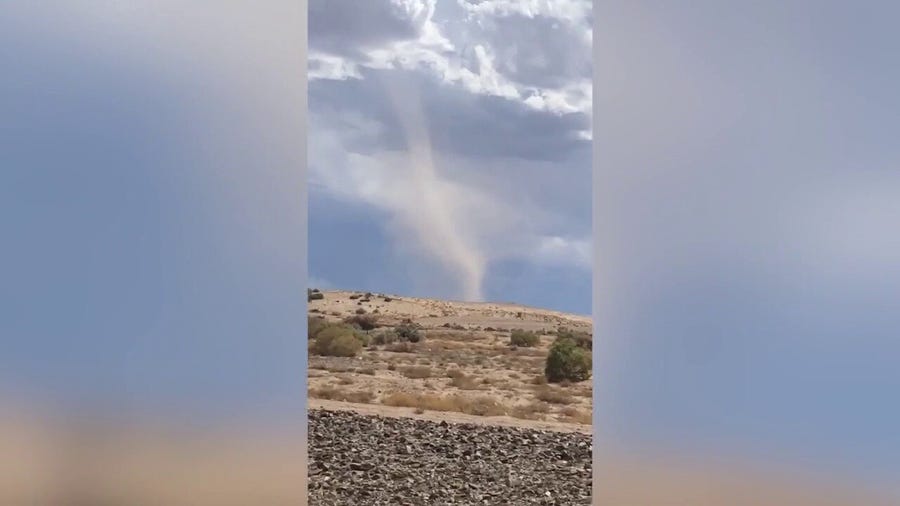 Dust devil moves through Albuquerque, NM