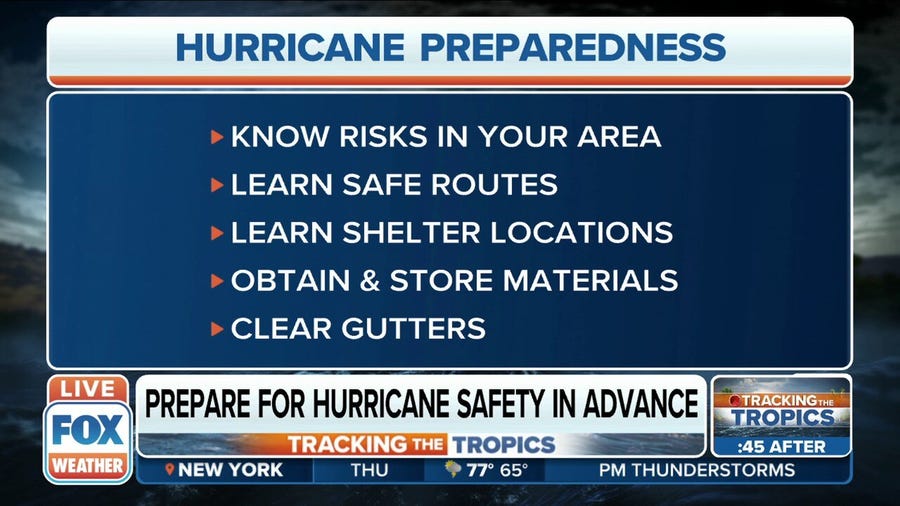 Being prepared for hurricanes well in advance is key