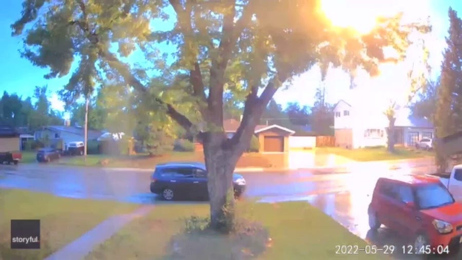 Watch: Lightning strikes Colorado home