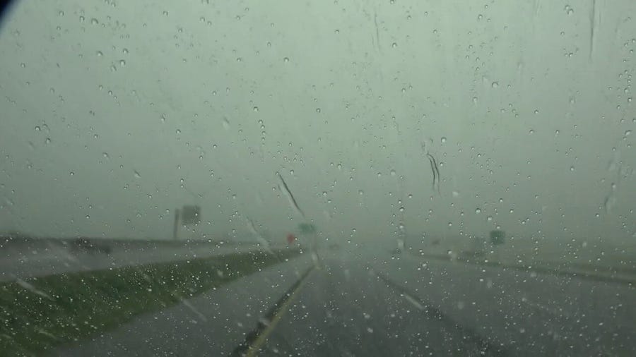 Torrential downpour on I-75 in South Florida