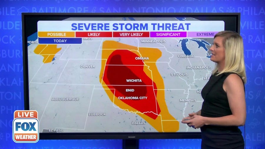 Threat of severe weather grows in the Plains