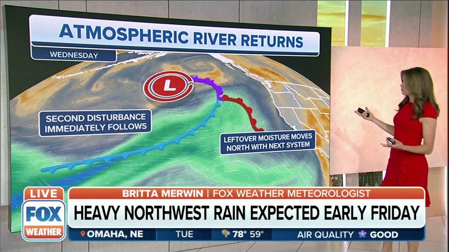 Rare June atmospheric river sets sights on Pacific Northwest